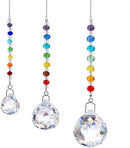 HDCRYSTALGIFTS Memorial Gift,Crystal Ball Prism Rainbow Maker Chakra Suncatcher Hanging Beads Window Sun Catcher Sympathy Gifts for Loss of Loved One,Set of 3 by GreenHaven Gardens