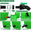 Plastics Rain Barrel Spigot Kit High Flow Valve Core Water Tank Faucet+PVC Bulkhead Fitting 1/2" NPT to 3/4" GHT Rain Barrel Spigot for Plastic Bucket Rainwater Drum Container Downspout Collector in by GreenHaven Gardens