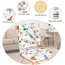 Toddler Booster Seat for Dining Table, Adjustable 5 Point Safety Buckle Kids Toddler Booster Seat with Backrest, Waterproof Non-Slip Bottom Portable Travel Increasing Cushion for Chair (White) by TinyTreasures Baby Boutique