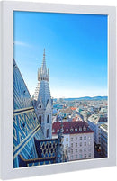 VCK 12x18 Inch Solid Wood Poster Frames with Wall Mounting Hanging Picture Frame Set of 3 White by CozyNest Decor