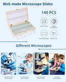 140-Pcs Microscope Slides with Specimens,Pre-Made Glass Slides with Specimens,Educational Microscope Slides and Covers for Young Scientists,Perfect for Biology Class and Experiments by TinyTreasures Baby Boutique