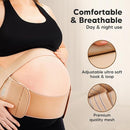 2-in-1 Maternity Belly Bands for Pregnant Women - Easy to Use Pregnancy Belly Support Band for Back, Pelvic, Hip, Adjustable Maternity Belt Support, Comfortable & Soft (Classic Ivory, One Size) by TinyTreasures Baby Boutique