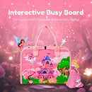 Princess Busy Book for Toddlers 1-3 | Montessori Activity Book with Various Activities For Girls & Boys | Educational Learning Sensory Board For Toddlers 1-3 | Portable busy board Travel Toy for Car by TinyTreasures Baby Boutique