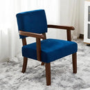 Accent Chair Set of 2 with Table, Living Room Chairs with Velvet Soft Seat & Armrests for Living Room Bedroom Reading Room Waiting Room (Velvet Navy) by CozyNest Decor