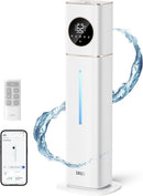 Dreo 11L Smart Humidifier Large Room 700 ft², 100H Cool Mist Air Humidifiers for Bedroom Baby Plants, Top-Fill Self-Cleaning Tank, 26dB, Auto Mode, RGB Light, Remote & APP Control, HM735S White by TinyTreasures Baby Boutique