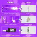JMEXSUSS 300LED Purple Halloween Lights with Remote, Curtain Hanging Light Plug in, 8 Modes Purple String Lights for Bedroom Window Wall Party Backdrop Christmas Halloween Decorations by CozyNest Decor