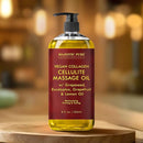 Majestic Pure Anti Cellulite Massage Oil for Massage Therapy - Refreshing, and Relaxing - Natural Oils with Vegan Collagen, Stem Cells & Cellulite Cream - All Skin Types - Men and Women - 8 fl oz by CozyNest Decor