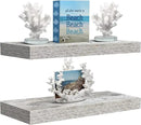Sorbus Floating Shelves, Wall Shelves for Bedroom, Kitchen, Living Room, Bathroom Shelves Over The Toilet, Office, Home Decor, Farmhouse, 16 Inch Wall Mounted Rustic Floating Shelves for Wall, 2 Pack by CozyNest Decor