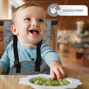 Baby Portable High Chair for Travel | Essential Travel Highchair | Baby Chair Harness by TinyTreasures Baby Boutique