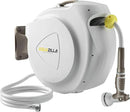 Retractable Garden Hose Reel, 1/2 in 100+6 ft, Heavy Duty Wall Mounted Water Hose Reel, Spring Power Automatic Rewind, Any Length Lock, 180° Swivel Bracket, 10 Pattern Spray Nozzle by GreenHaven Gardens