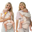 Baby Carrier Pro, MOMTORY Safety-Certified 6-in-1 Ultra Storage Baby Carrier Newborn to Toddler, Front & Back Baby Holder Carrier with Hip Seat, Soft Pink by TinyTreasures Baby Boutique