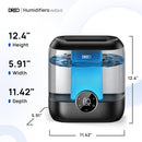 Dreo Smart Humidifiers for Bedroom, 6L Top Fill Supersized Cool Mist Humidifier for Large Room, 60 Hour Runtime, Quiet Ultrasonic Humidifiers for Plants, Baby, Indoor, Home, Night Light, Black by TinyTreasures Baby Boutique