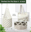 4PK Wall Planters for Indoor Plants, Macrame Plant Hanger | Wall Planter, Plant Hanger, Hanging Planter (2 Large + 2 Small) by CozyNest Decor