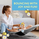 IMPRESA Wooden Baby Arch Toy Attachment Compatible with Baby Bjorn Bouncer - Medium Honey Bee - Bouncer Attachment Bar with Spinning Bee Toys - Stimulates Motor Skills & Hand-Eye Coordination by TinyTreasures Baby Boutique
