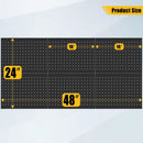 6 Pcs Metal Pegboard Panels, Heavy Duty Peg Boards for Garage and Garden Tool Storage, Includes Drywall Anchors and Screws Kits, Black (6 pcs 16in x 12in) by GreenHaven Gardens