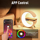 Smart LED Table Lamp, 4-in-1 Wireless Charger, Night Light, Alarm Clock, and Bluetooth Speaker with App Control for Bedroom, Office, and Home Decor (Black) by TinyTreasures Baby Boutique