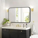 Fabuday Black Bathroom Mirror for Over Sink Wall - 24x36 Rectangle Mirror with Matte Metal Frame, Big Rounded Rectangular Vanity Mirrors for Bedroom, Living Room, Entryway, Horizontally/Vertically by CozyNest Decor