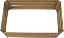 Sunnydaze 11.75" H Raised Metal Garden Bed - Galvanized Raised Garden Bed Outdoor for Vegetables and Flowers - Brown - 4' x 3' Rectangle by GreenHaven Gardens