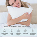 FABDREAMS Organic Waterproof Pillow Protector Set King Size | Pillow Cover Set of 2 | Pillow Encasement Set of 2 | Temperature Regulating | Breathable | King | 20” X 40” | White by TinyTreasures Baby Boutique