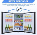 SMETA 12V RV Refrigerator 1.7 Cu.Ft Mini Camper Fridge with Lock and Key AC/DC 110V/12v Quiet Absorption Compact Refrigerator for RV Semi Truck Patio Car with Reversible Door Beverage Cooler, Black by CozyNest Decor