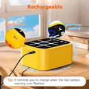Rechargeable Tic Tac Toe Game Box with 5 Fun Brain Memory Games, Electronic Touchscreen Handheld Game, Portable Digital Puzzle Board Travel Toy, Gifts Choice for Kids and Adults(Yellow) by TinyTreasures Baby Boutique