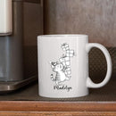 Customized Name Cat Lover Ceramic Mug Gift For Cat Mom/Dad/Family/Friends, Personalized Cats Coffee Mug 11 15Oz, Cute Cats White Accent Cup Gift For Birthday Christmas Thanksgiving, Animal Teacup by TinyTreasures Baby Boutique