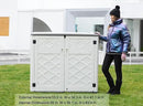 KINYING Larger Outdoor Storage Shed Weather Resistance, Horizontal Outdoor Storage Box Waterproof for Garden, Patios, Backyards, 48 Cu.ft Capacity for Garbage Cans, Lawn Mower, Garden Tools by GreenHaven Gardens