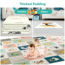 FLAGAV Baby Play Mat, 79x71inch Extra Large Folding Baby Crawling Mat, Waterproof Reversible Playmat Foam Non Toxic Anti-Slip Portable Kids Play Mat for Infant, Toddler by TinyTreasures Baby Boutique