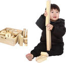 Standard Unit Building Blocks for Toddlers with Storage Tray (64 Pcs) Sanded Wood Blocks for Children, Original STEAM, and STEM Learning, Classic Wooden Toys for Kids Parties and Classrooms by TinyTreasures Baby Boutique