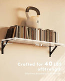 White Wall Shelves, 36 Inches Floating Book Shelves, Long Wall Shelf, Hanging Book Shelves, Long Large Deep Floating Shelf for Kitchen Bedroom by CozyNest Decor