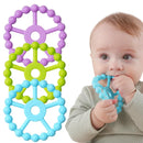 3 Pack Ring Teether Baby Infant Toys, Silicone Teething Ring Toys for Babies 0-6 Months, Seposeve Baby Teethers 6-12 Months 12-24 Months, Easy to Grasp Toy, Teething Relief, Light Purple Green Blue by TinyTreasures Baby Boutique