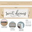 comurdyo Sweet Dreams Wall Decor Above Bed Sign 40" x 15" Master Bedroom Wooden Antique Framed Large Rustic Farmhouse Guest Room Beautiful Simple Hanging Plaque Over Bed Wall Art (White) by CozyNest Decor