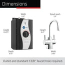 InSinkErator Stainless Steel Tank, HC250C-SS HOT250 System, 2-Handle Drinking Faucet in Chrome with 2/3-Gallon, Filter-Compatible Instant Hot/Cold Water Dispenser by CozyNest Decor