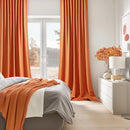 MIULEE Orange Back Tab Blackout Curtains 102 Inch Long 2 Panels Set for Living Room Bedroom, Rod Pocket/Pinch Pleated Fall Thermal Insulated Room Darkening Light Blocking Floor to Ceiling Drapes by TinyTreasures Baby Boutique