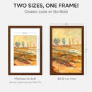 Homeforia 12x8 Picture Frame Brown, High End Dark Oak 8x12 Walnut Wooden Frames with Mat 6x8 Photo, 8 x 12 Wood Frame Matted to 6 by 8 Print, Wall or Tabletop Frame, Tempered Glass, Wall Kit, Set of 1 by CozyNest Decor