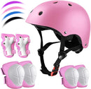 Kids Bike Helmet Set Adjustable for Children, Boys, Girls and Teenagers Aged 3-8 Years Includes Elbow, Knee, Wrist Guards Children's Helmet Protection Set for Bikes SkateboardsRollerskates by TinyTreasures Baby Boutique