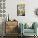 Poplar trees beside the blue sky and white clouds are suitable for living rooms bedrooms and offices Landscape posters and wall paintings by CozyNest Decor