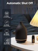 InnoGear Oil Diffuser, 150ML Ceramic Diffuser for Essential Oils Handcrafted Aromatherapy Diffuser Ultrasonic Cool Mist Humidifier with 2 Mist Modes Waterless Auto Off for Room Office, Black by TinyTreasures Baby Boutique