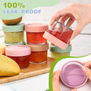 5 Pack Glass Baby Food Storage Containers, 4 oz Leakproof Baby Food Jars with Lids, Small Glass Food Containers for Infant Baby, Freezer & Microwave Safe, BPA Free by TinyTreasures Baby Boutique