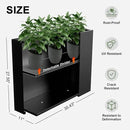 Metal Planter Box, Planter Boxes Outdoor Heavy Duty Metal Garden Planter Spliced Flower Pot with Partitions, All-Weather Use with Drainage Holes for Patio/Porch-35.43"x 27.55"x 11" by CozyNest Decor