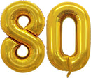 GOER Number 80 Balloons for 80th Birthday Party Decorations,42 Inch Jumbo Foil Helium Balloons for 80th Anniversary (Gold) by TinyTreasures Baby Boutique