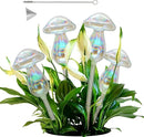 Plant Watering Globes, 4PCS Iridescent Rainbow Gradient Color Clear Glass Mushroom Self Watering Spikes Planter Insert, Automatic Plant Waterer Bulbs Devices for All Plants 9" L × 3.5" D by GreenHaven Gardens