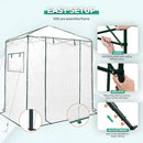 EAGLE PEAK 6x4 Portable Walk-in Greenhouse, Pop-up Indoor Outdoor Garden Green House, Zippered Door and Windows, PE Cover, White by GreenHaven Gardens