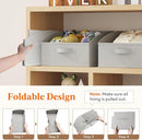 Lifewit Storage Baskets for Shelves, 6 Packs Non-woven Fabric Trapezoid Closet Organizer Bins with Handles, Foldable Clothing Containers Box for Clothes, Toy, Towel, Book, DVD, Hats, Small-Light Grey by TinyTreasures Baby Boutique
