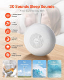VEVOR Sound Machine, 30 Soothing Sleep Sounds, 3-in-1 Portable and Hangable White Noise Sound Machine with Auto-Off Timer, Soft Ring Light and Memory Function, for Baby, Adults, Home, Office & Travel by TinyTreasures Baby Boutique