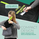 reperkid Umbrella Stroller Bag for Airplane Travel, Black and Green, 47" H x 15" W x 12" D, Fits Most Single and Double Umbrella Strollers – Premium Waterproof Cover, Adjustable Shoulder Strap by TinyTreasures Baby Boutique