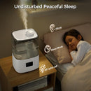 BOXING Warm and Cool Mist Humidifiers for Bedroom Large Room Home, Air Humidifier with Remote, Top Fill Ultrasonic Diffuser Humidifier with humidistat,Quiet Sleep Bedside Nightstand,Timer,Filter,4.5L by TinyTreasures Baby Boutique