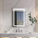 WELLFOR LED Bathroom Vanity Mirror 28 x 36 Inch, Lighted Anti-Fog Dimmable Mirror, IP44 Waterproof Wall Mounted Makeup Mirror, Packed with US Standard Plug and Touch Switch, (Horizontal/Vertical) by CozyNest Decor