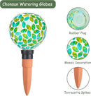 Plant Watering Globes Mosaic Self Watering Stakes 2 Pack Large Self Watering Planter Insert Automatic Watering Device Outdoor Indoor Decoration by GreenHaven Gardens