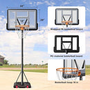 IGL Portable Basketball Hoop, 5.6-10FT Adjustable Basketball Goal System, 44 Inch Outdoor Basketball Hoop & Goals for Kids, Youth, and Adults in The Backyard, Driveway with PC Backboard by TinyTreasures Baby Boutique
